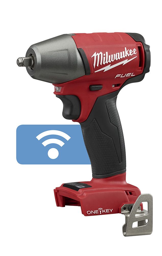 Milwaukee M18 FUEL 18 Volt Lithium-Ion Brushless Cordless 3/8 in. Compact Impact Wrench with Friction Ring with ONE-KEY - Tool
