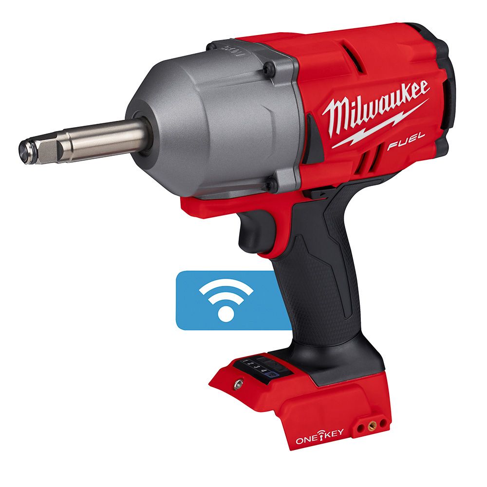 Milwaukee M18 FUEL 18 Volt Lithium-Ion Brushless Cordless 1/2 in. Extended Anvil Controlled Torque Impact Wrench with ONE-KEY -