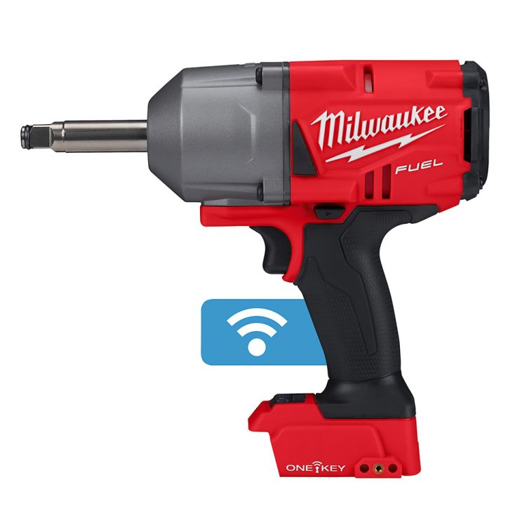 Milwaukee M18 FUEL 18 Volt Lithium-Ion Brushless Cordless 1/2 in. Extended Anvil Controlled Torque Impact Wrench with ONE-KEY -