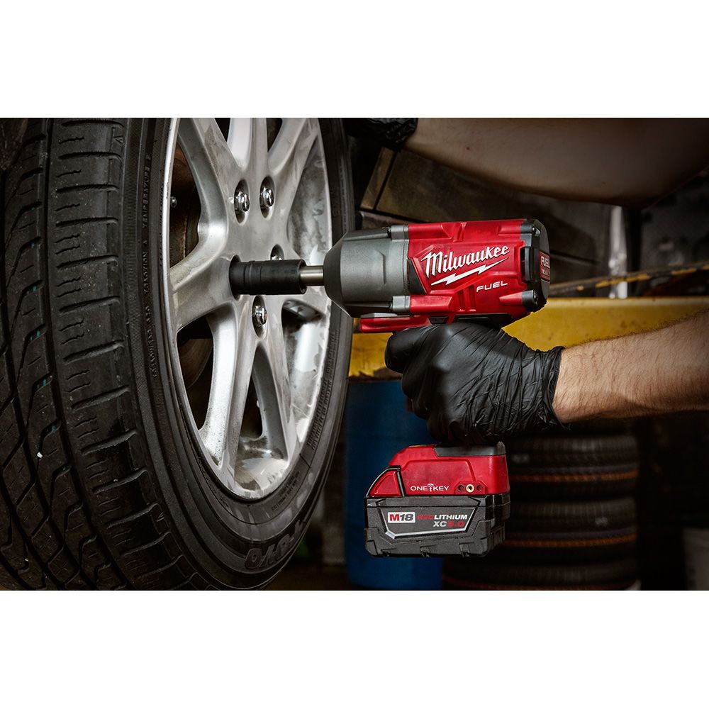 Milwaukee M18 FUEL 18 Volt Lithium-Ion Brushless Cordless 1/2 in. Extended Anvil Controlled Torque Impact Wrench with ONE-KEY -
