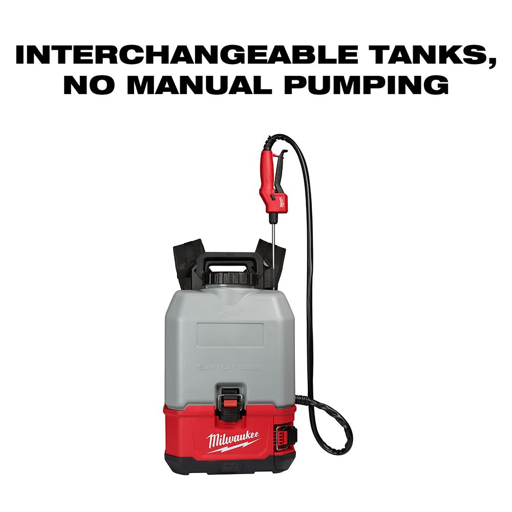 Milwaukee M18 18 Volt Lithium-Ion Cordless SWITCH TANK 4-Gallon Backpack Concrete Sprayer Kit
