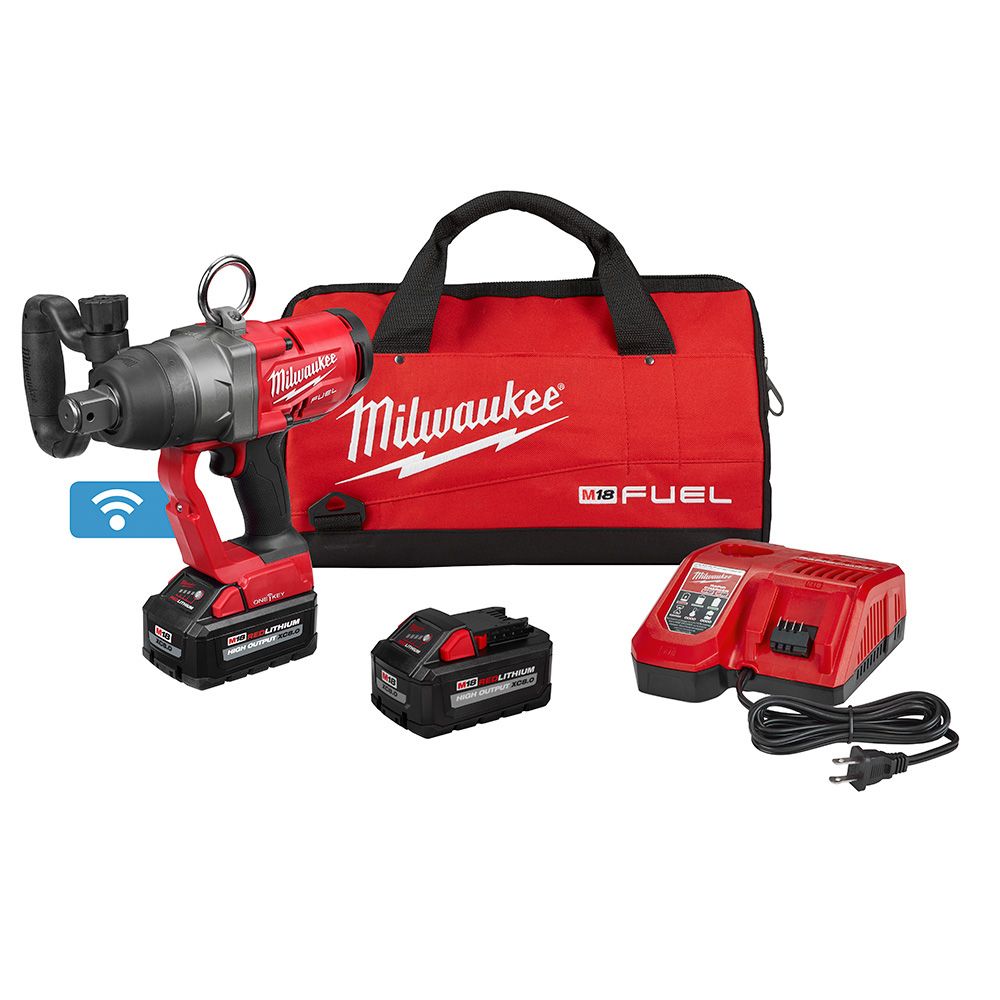 Milwaukee M18 FUEL 18 Volt Lithium-Ion Brushless Cordless 1 in. High Torque Impact Wrench with ONE-KEY Kit