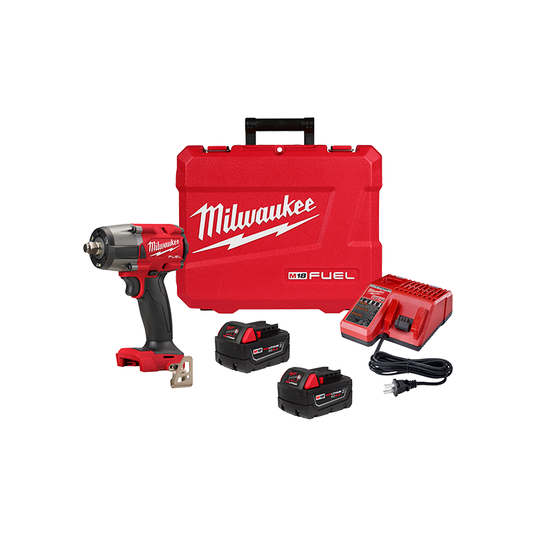Milwaukee M18 Fuel 1/2" Mid-Torque Impact Wrench with Friction Ring Kit