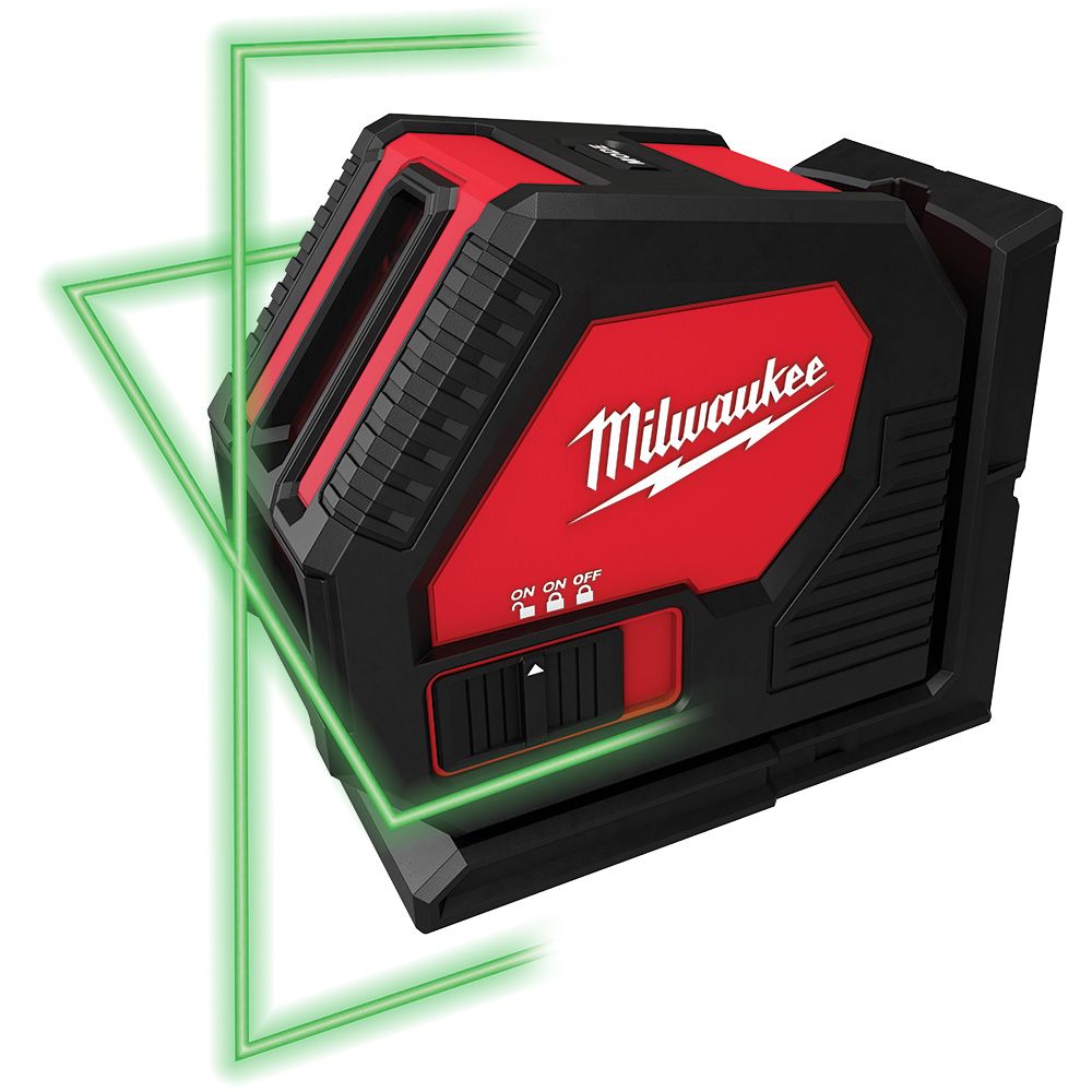 Milwaukee Green Alkaline Cross Laser