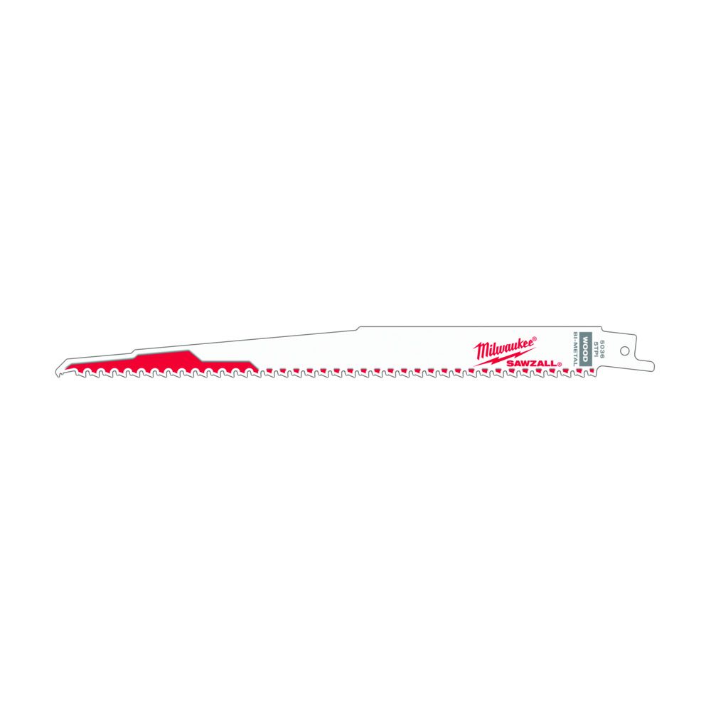 Milwaukee 9 in. 5 TPI SAWZALL Blades - 5 Pack