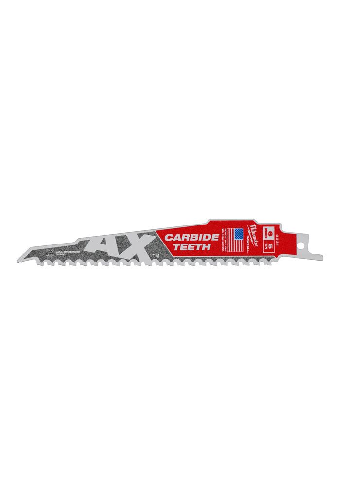 Milwaukee 6 in. 5TPI The Ax with Carbide Teeth SAWZALL Blade