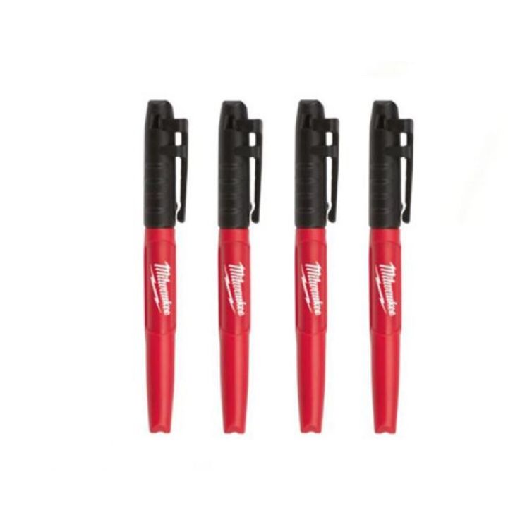 Milwaukee INKZALL Fine Point Black Marker - 4 Pack
