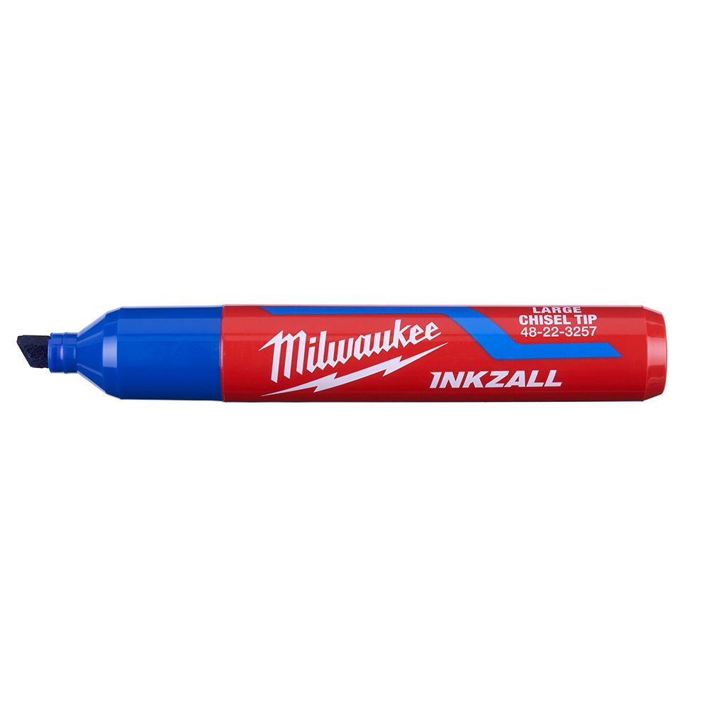 Milwaukee INKZALL Large Chisel Tip Blue Marker