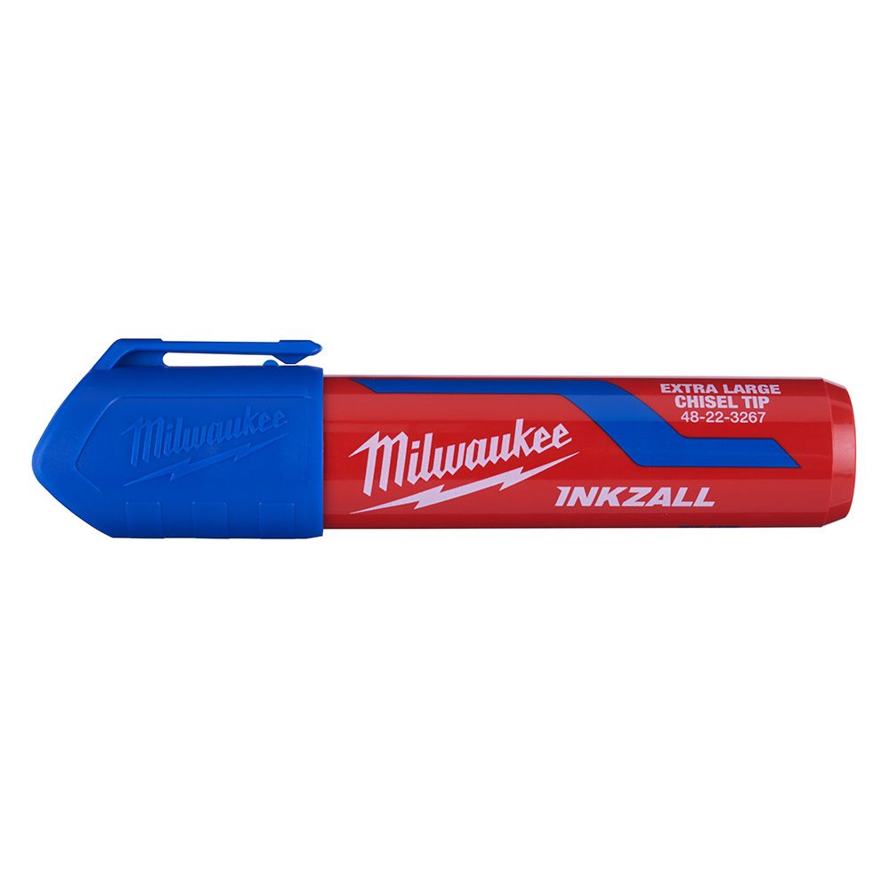 Milwaukee INKZALL Extra Large Chisel Tip Blue Marker