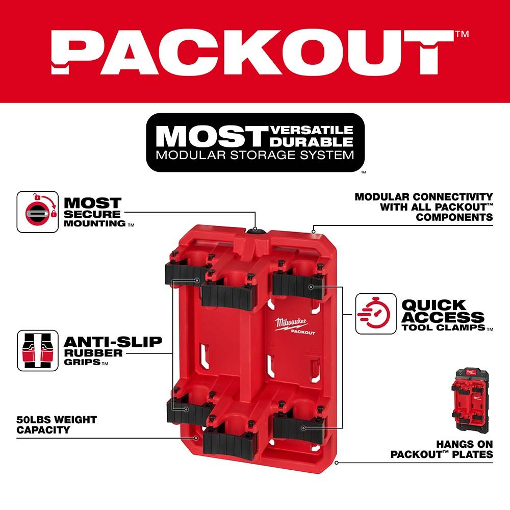 Milwaukee PACKOUT Long Handle Tool Rack