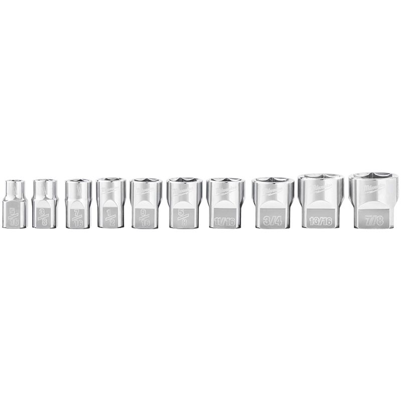 Milwaukee 3/8" Drive 10pc Socket Set - SAE