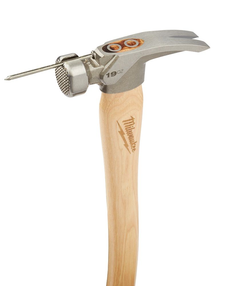 Milwaukee 19oz Milled Face Hickory Wood Framing Hammer