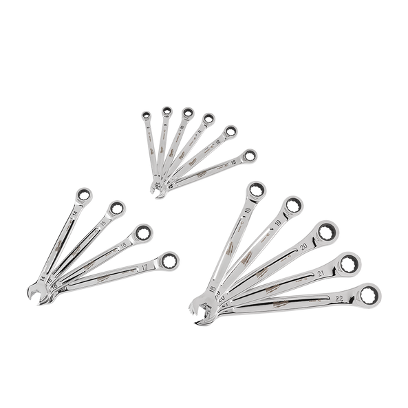 Milwaukee 15 Piece Ratcheting Combination Wrench Set - Metric
