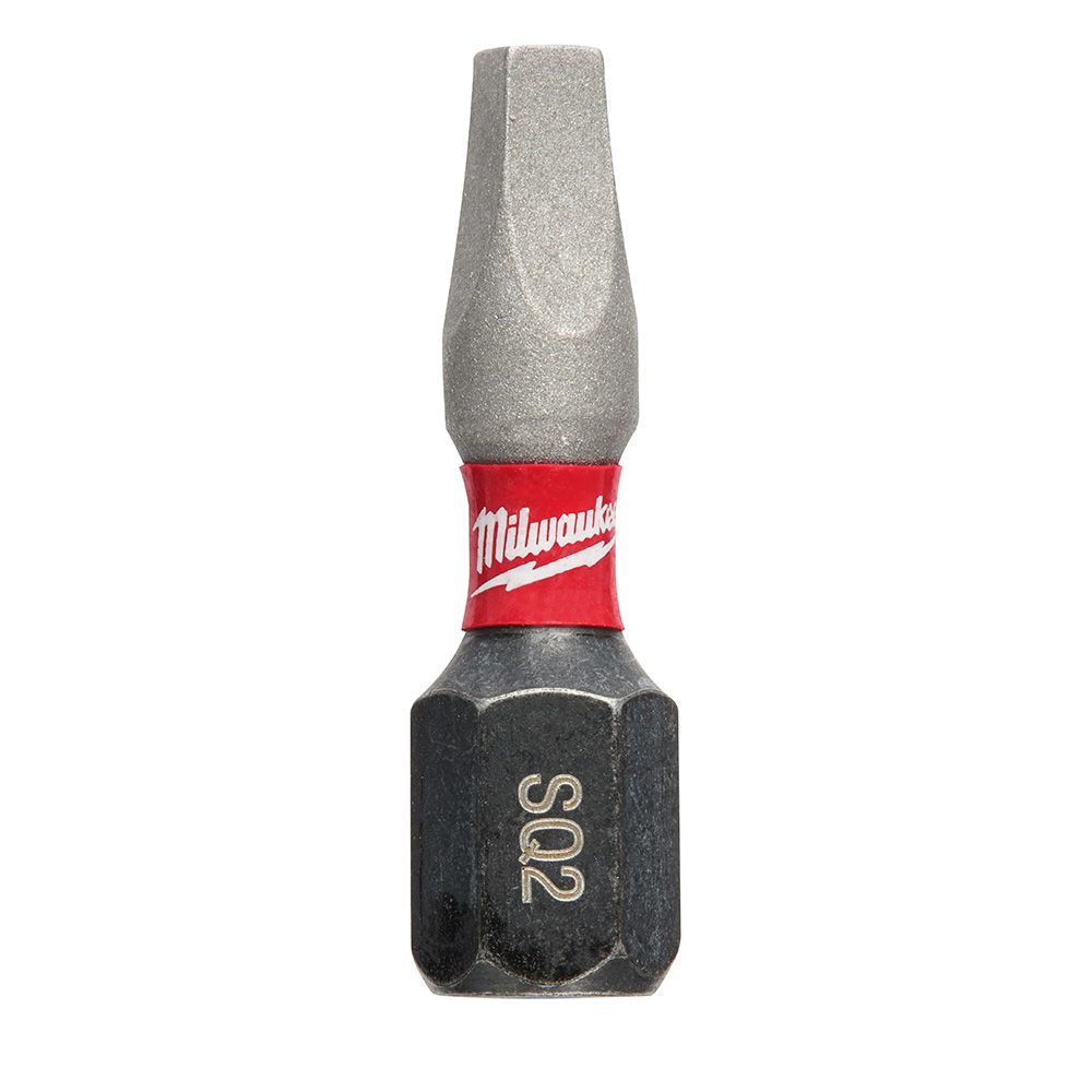 Milwaukee SHOCKWAVE Impact Square Recess #2 Insert Bits - 5 Pack