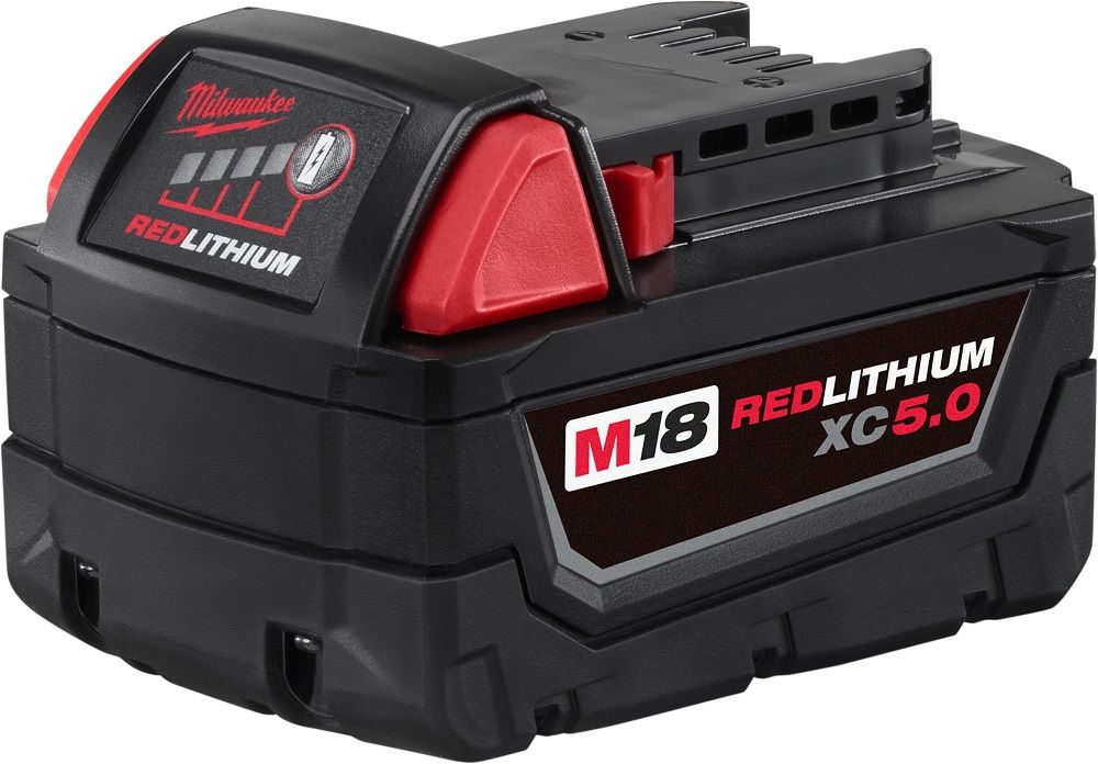 Milwaukee M18 18 Volt Lithium-Ion Cordless REDLITHIUM XC 5.0Ah Battery and Charger Starter Kit