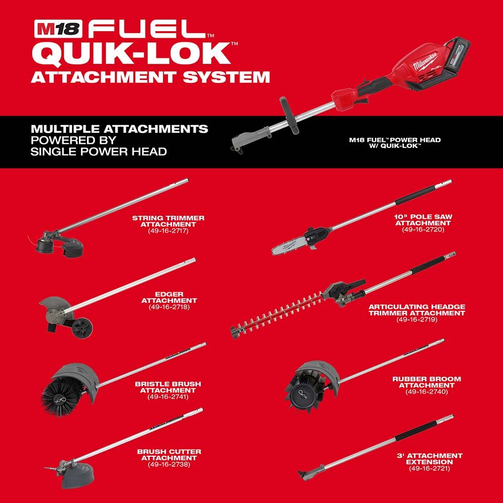 Milwaukee M18 QUIK-LOK Rubber Broom Attachment
