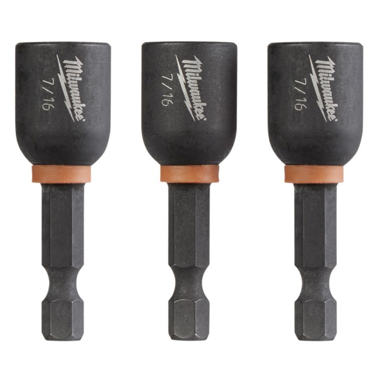 Milwaukee Shockwave 7/16" x 1-7/8" Magnetic Nut Driver (3pk)