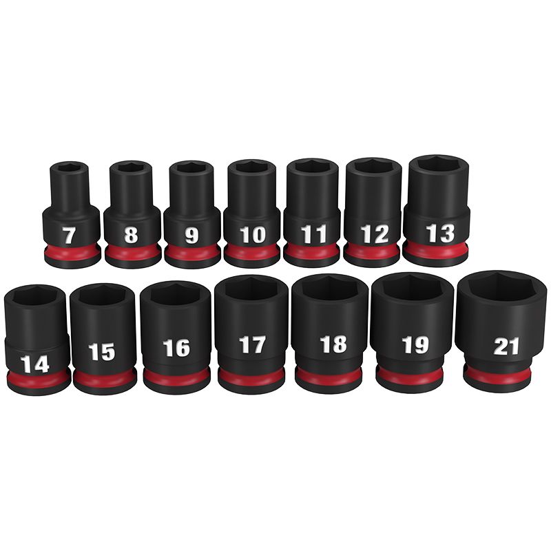 Milwaukee 14pc SHOCKWAVE Impact Duty 3/8" Drive Metric Standard 6 Point Socket Set