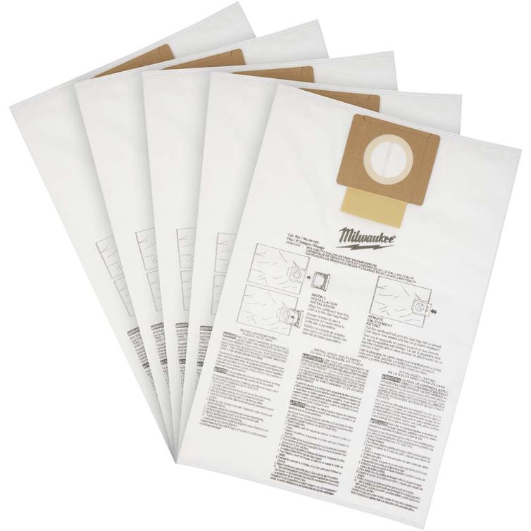 Milwaukee Fleece Dust Bags (5PK) - 6 Gallon