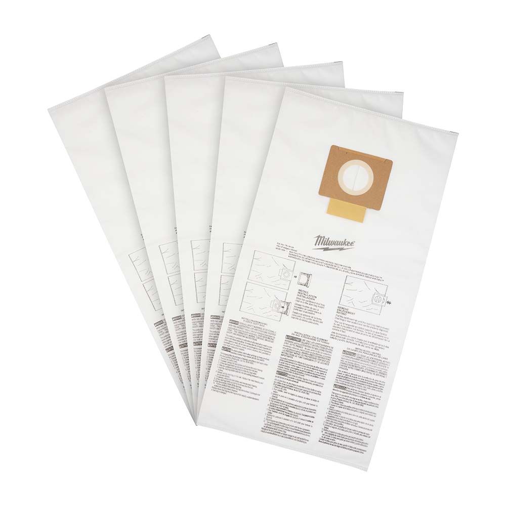 Milwaukee Fleece Dust Bags (5PK) - 9 Gallon