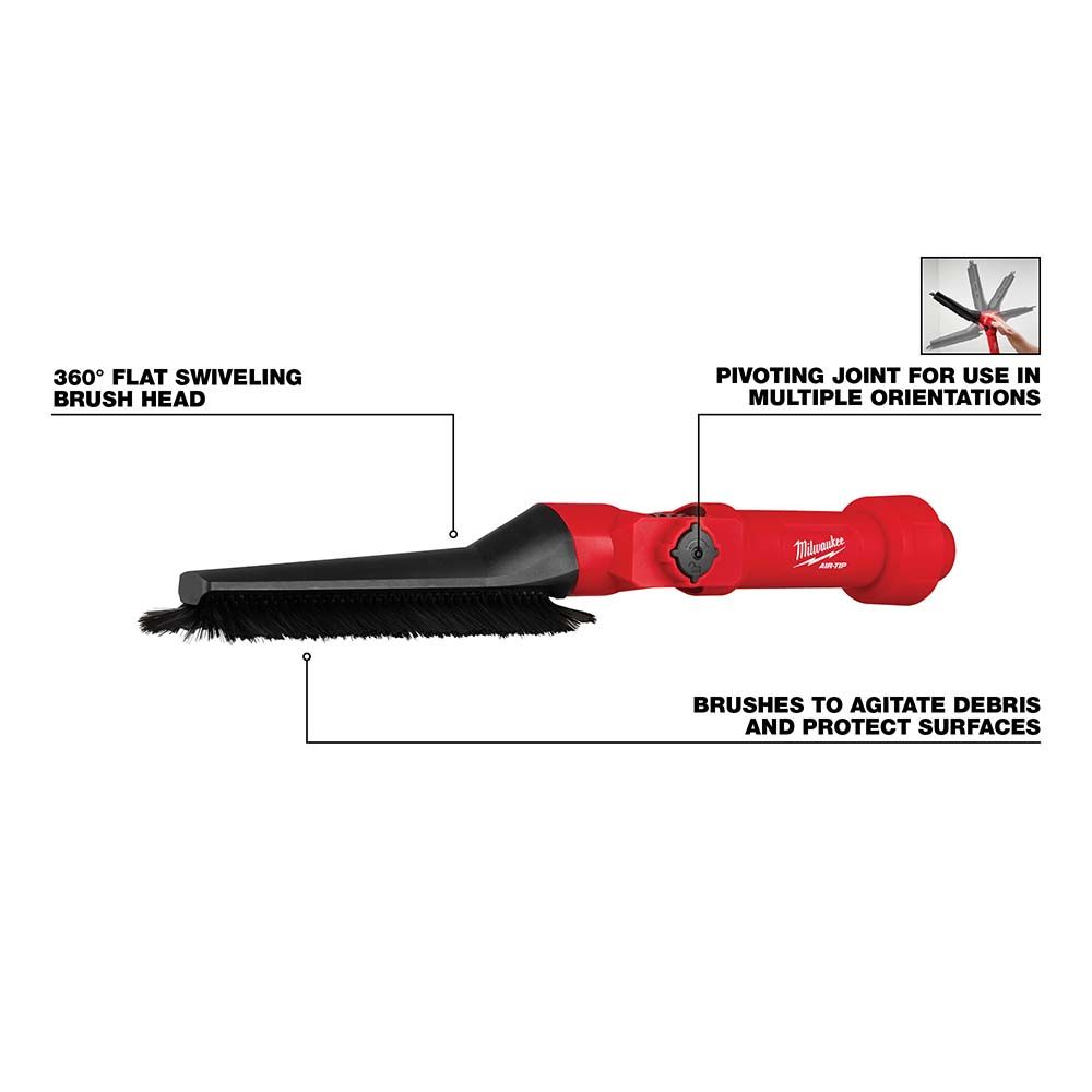 Milwaukee AIR-TIP Low-Profile Pivoting Brush Tool