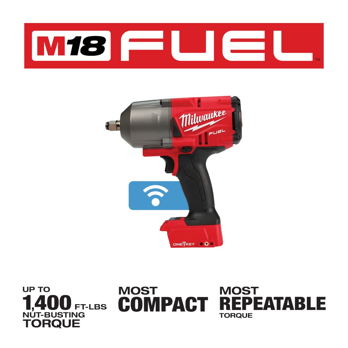 Milwaukee M18 FUEL w/ ONE-KEY High Torque Impact Wrench 1/2" Friction Ring