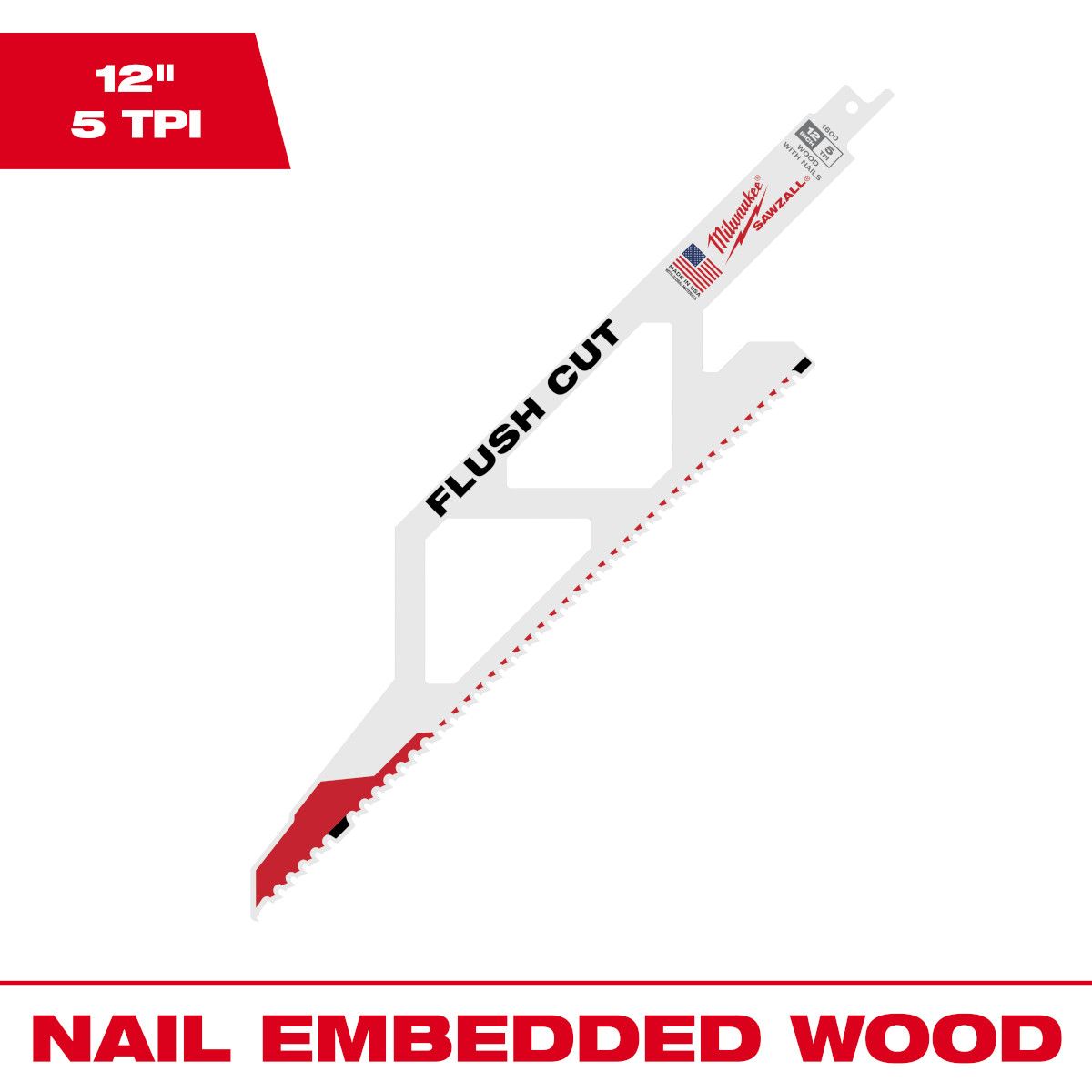 Milwaukee Flush Cut SAWZALL Blade