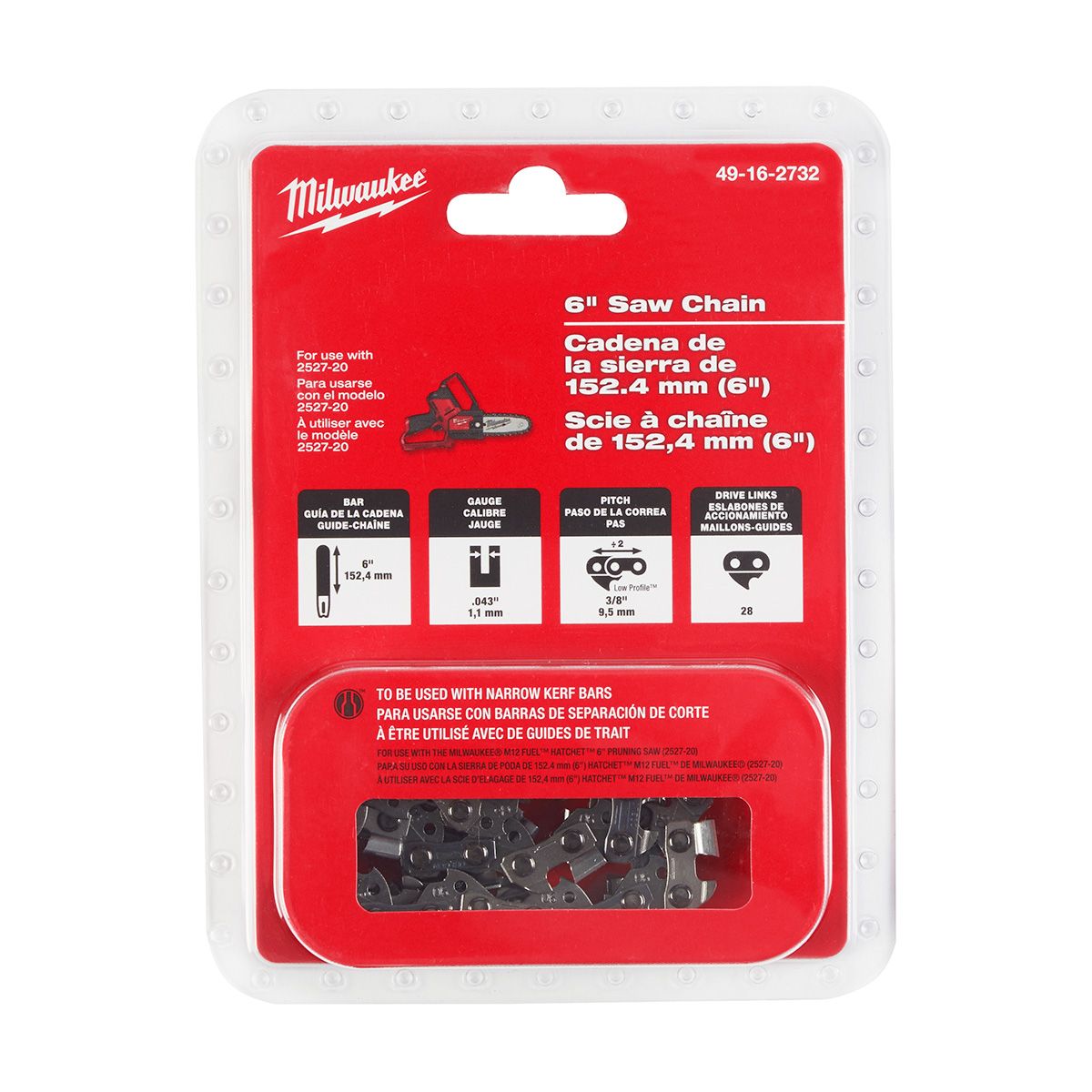 Milwaukee 6" HATCHET Saw Chain