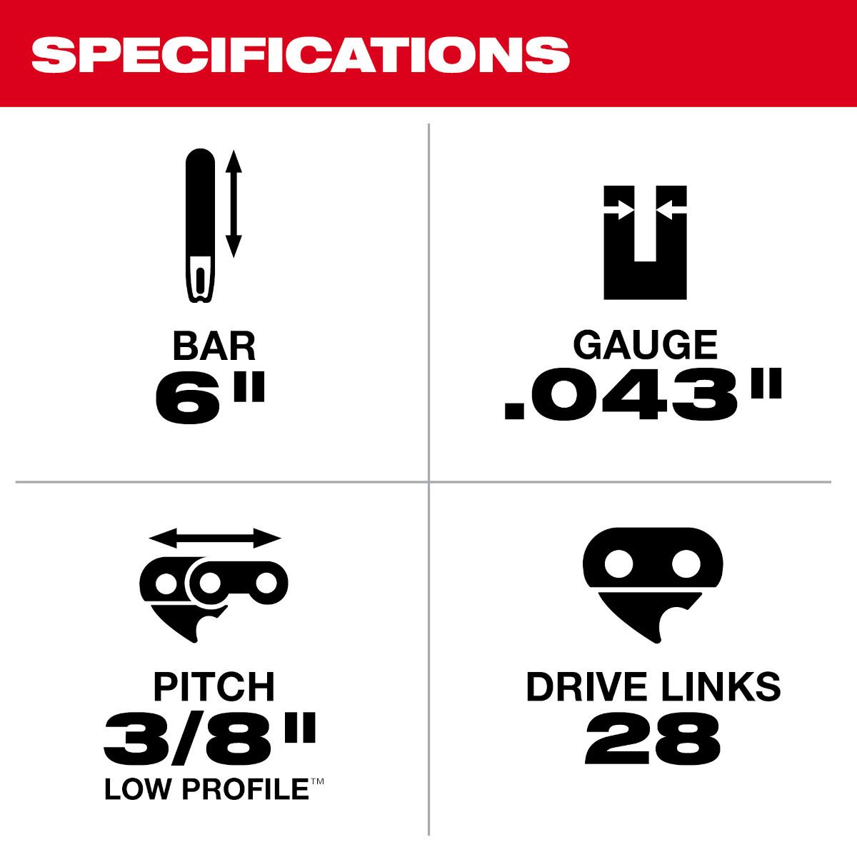 Milwaukee 6" HATCHET Guide Bar