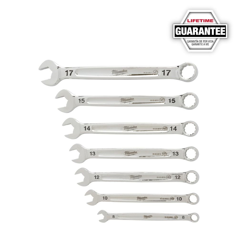 Milwaukee 7pc Combination Wrench Set - Metric