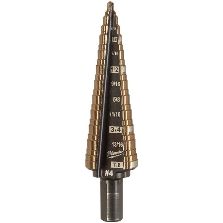 Milwaukee #4 3/16"-7/8" Cobalt Step Drill Bit