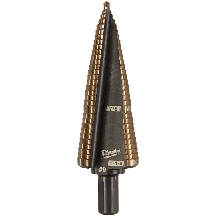 Milwaukee #9 7/8"-1-1/8" Cobalt Step Drill Bit