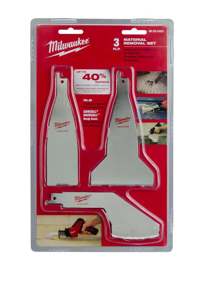Milwaukee Material Removal Blade Set - 3 Piece