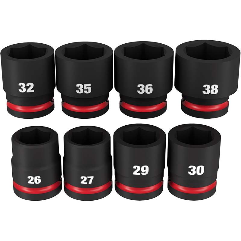 Milwaukee 8pc SHOCKWAVE Impact Duty 3/4" Drive Metric Standard 6 Point Socket Set