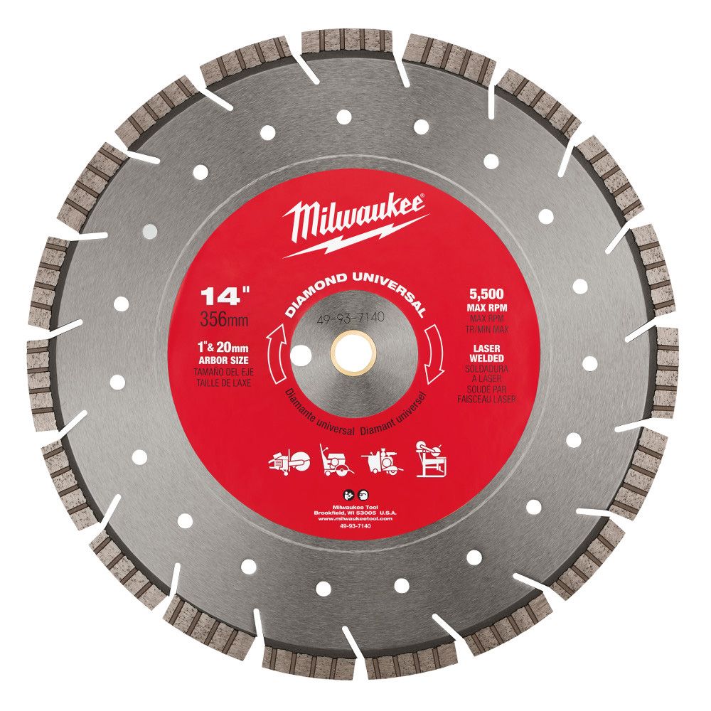 Milwaukee 14 in. Diamond Universal Segmented-Turb