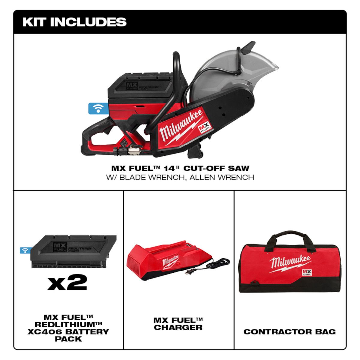 Milwaukee MX FUEL 14" CUT-OFF Saw Kit
