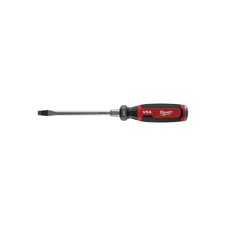 Milwaukee 5/16" Slotted 6" Cushion Grip Demolition Screwdriver (USA)