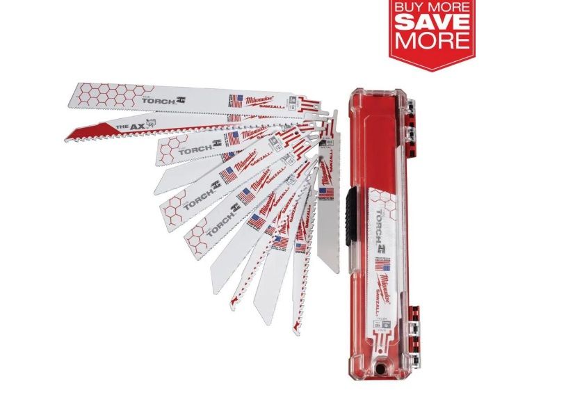 Milwaukee SAWZALL Demolition Nail-Embedded Reciprocating Saw Blade Set - 13 Piece