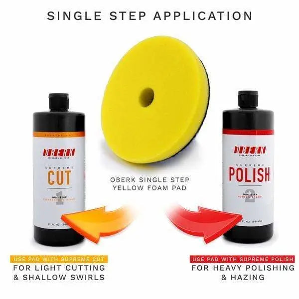 Oberk Paint Correction Single Step Foam Pad (case of 10) Medium Grade