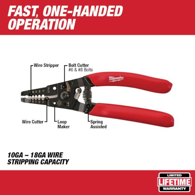 Milwaukee 7 1/8" Wire Stripper/Cutter Pliers