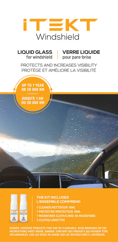 ITekt Windshield Premium Hydrophobic Nanotechnology Protection Kit